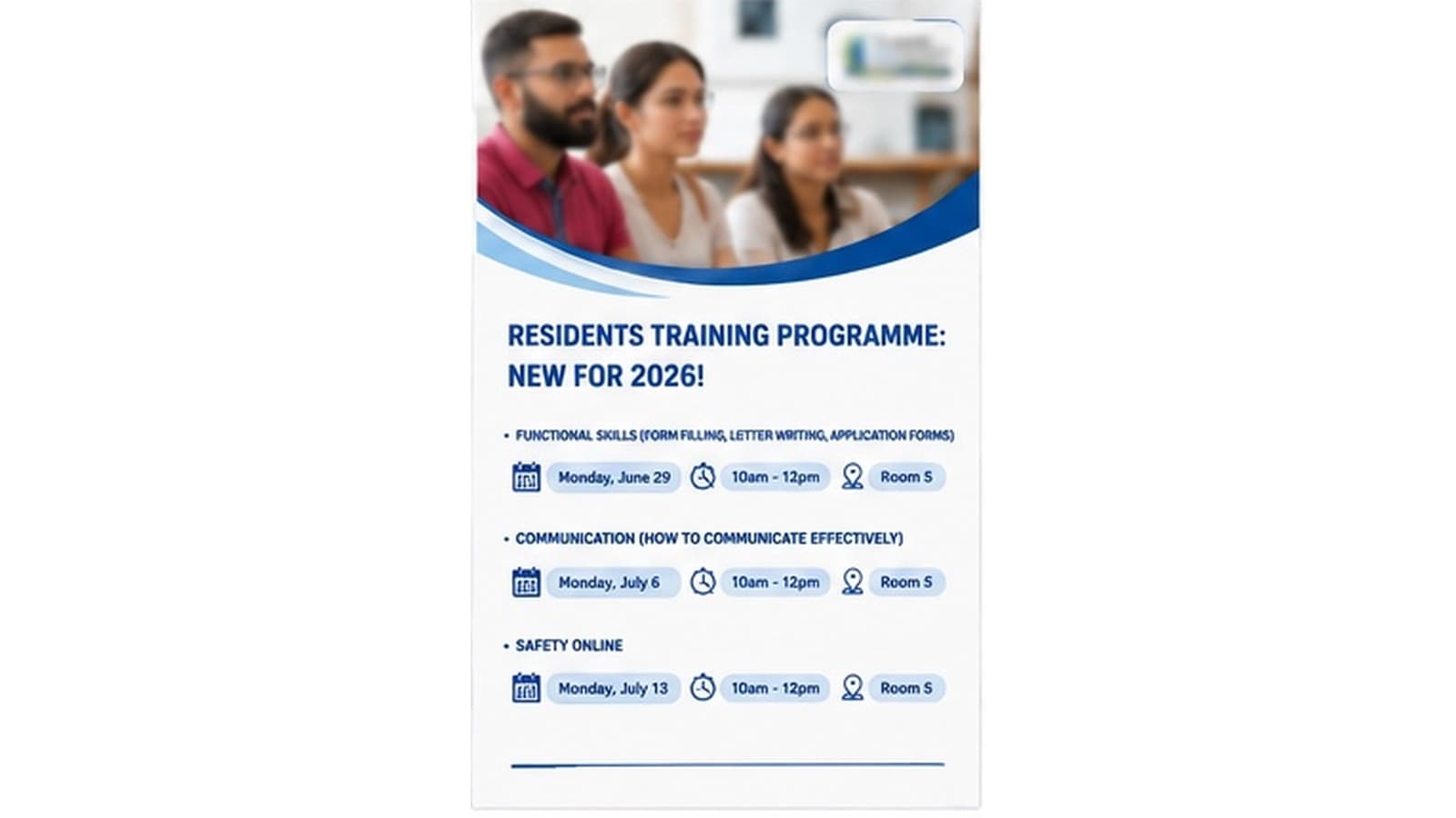 Eeze Care Supported Living | Residents Training Programme
